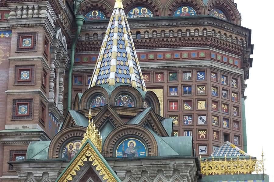 Details Of Exterior Of Church Of The Savior On Blood
