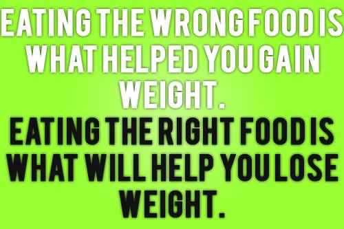Eating the wrong food is what helped you gain weight. Eating the right food is what will help you lose weight.