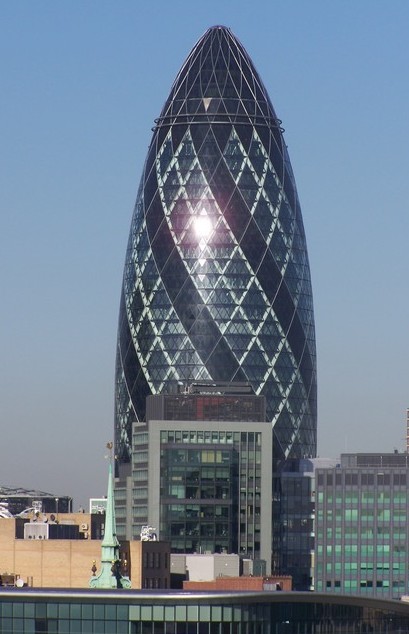 Egg Shaped The Gherkin Building In London
