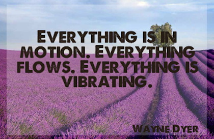 Everything is in motion, Everything flows, Everything is vibrating. Dr Wayne Dyer