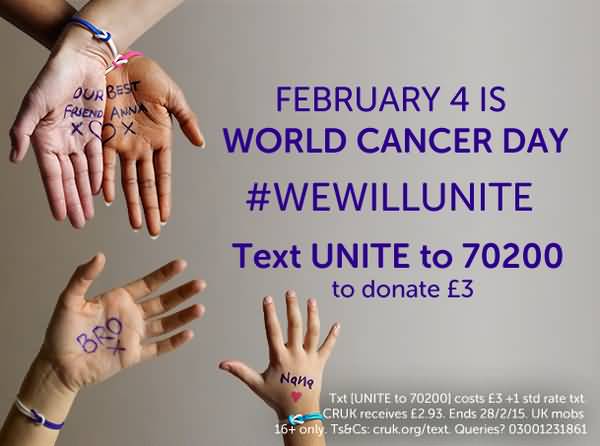 February 4 Is World Cancer Day We Will Unite