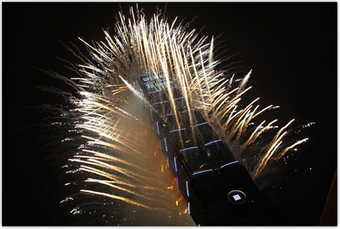 Fireworks Show At Taipei 101 Tower
