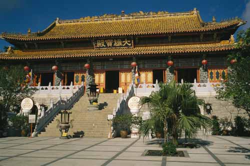 Front Facade Of Po Lin Monastery