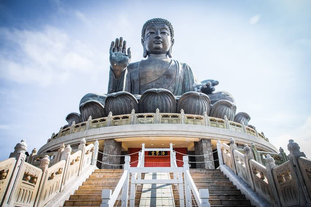 Front View Of Tian Tan Buddha