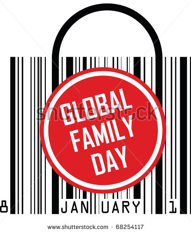 Global Family Day January 1 Hand Bag