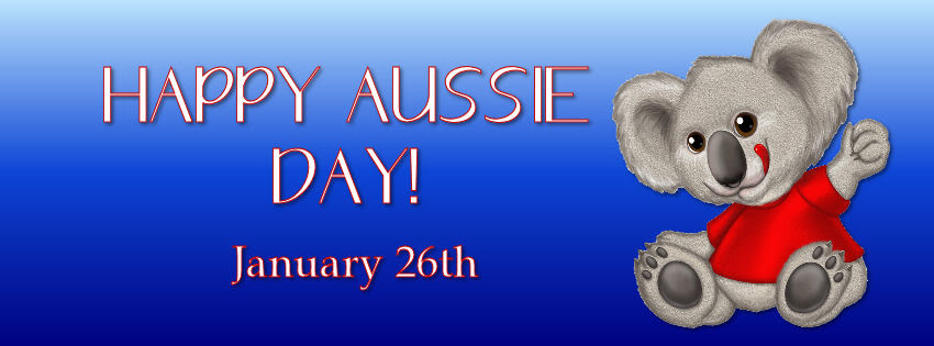 Happy Aussie Day January 26th Koala Bear Facebook Cover Picture
