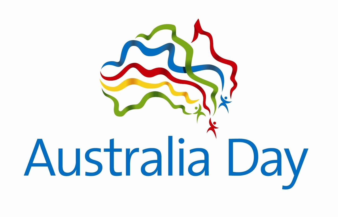Happy Australia Day Colorful Ribbons Picture