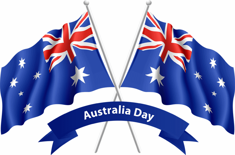 Happy Australia Day Cross Flags Picture