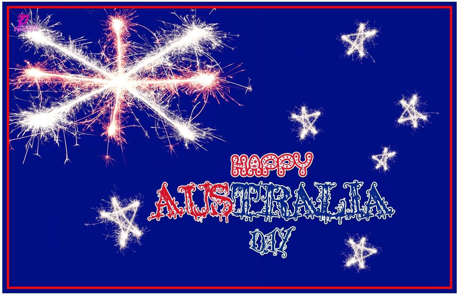 Happy Australia Day Sparkle Stars Picture