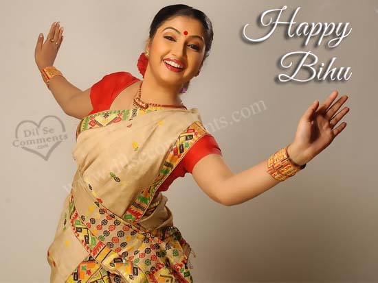 Happy Bihu Dancing Woman Picture