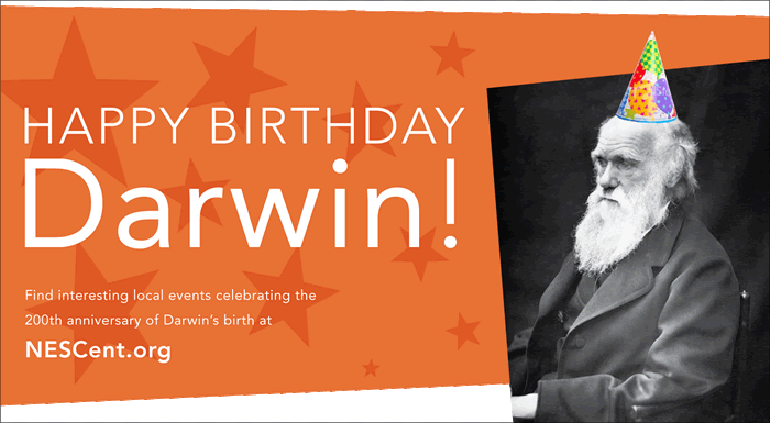 Happy Birthday Darwin Greeting Card