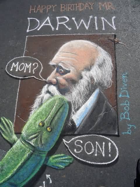 Happy Birthday Mr. Darwin Greeting Card