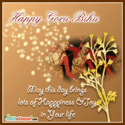 Happy Goru Bihu May This Day Brings Lots Of Happiness & Joy In Your Life Glitter