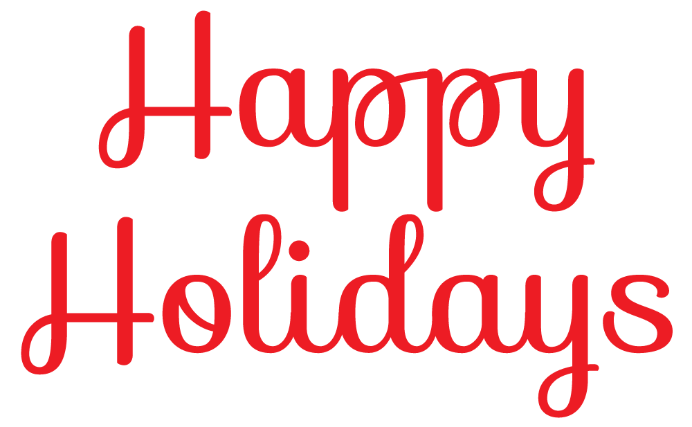 Happy Holiday Red Text Clipart