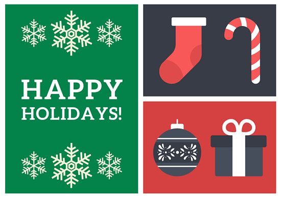 Happy Holidays Collage Postcard
