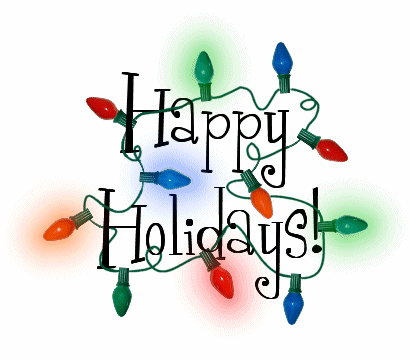 Happy Holidays Colorful Lights Animated Picture
