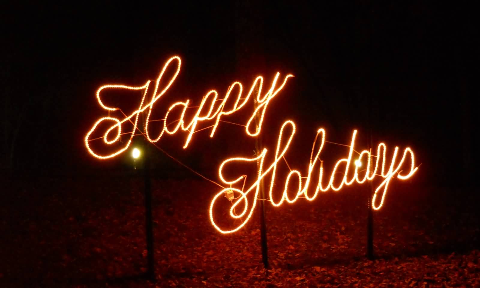 Happy Holidays Glowing Signaboard