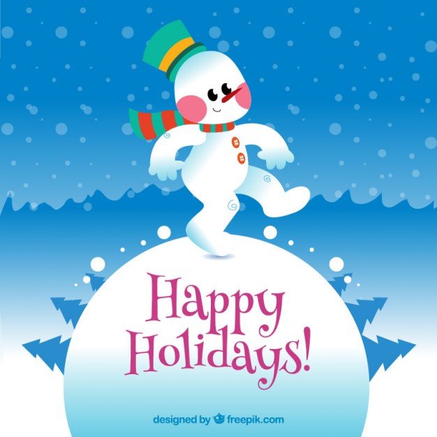 Happy Holidays Snowman Picture