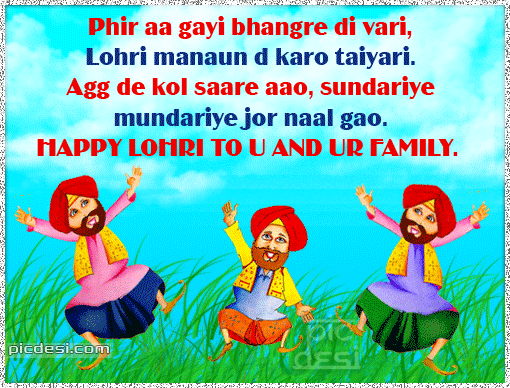 Happy Lohri To You And Your Family Glitter Picture