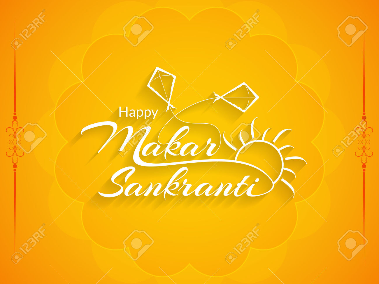 Happy Makar Sankranti Elegant Background Design Card