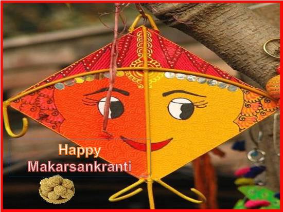 Happy Makar Sankranti Kite Face Picture