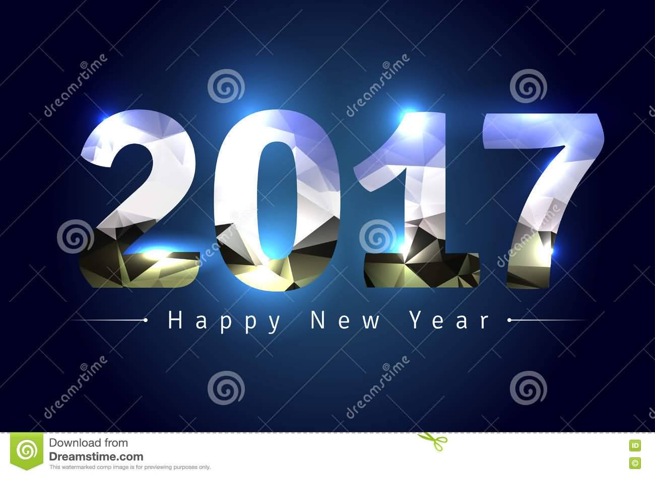 Happy New Year 2017 3D Text