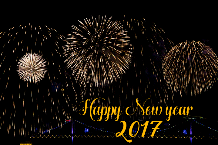 Happy New Year 2017 Fireworks Animated Picture