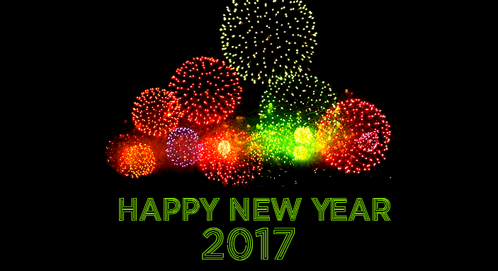 Happy New Year 2017 Fireworks Animated