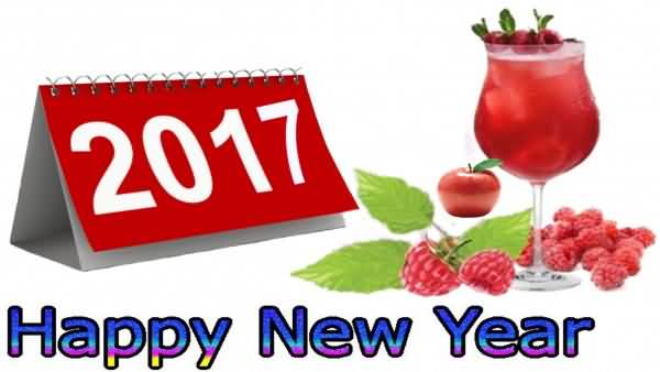Happy New Year 2017 Fruit Juice Pictre