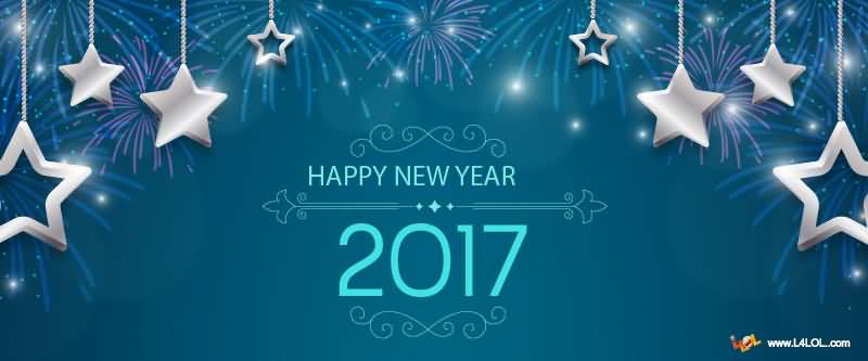 Happy New Year 2017 Hanging Stars Picture