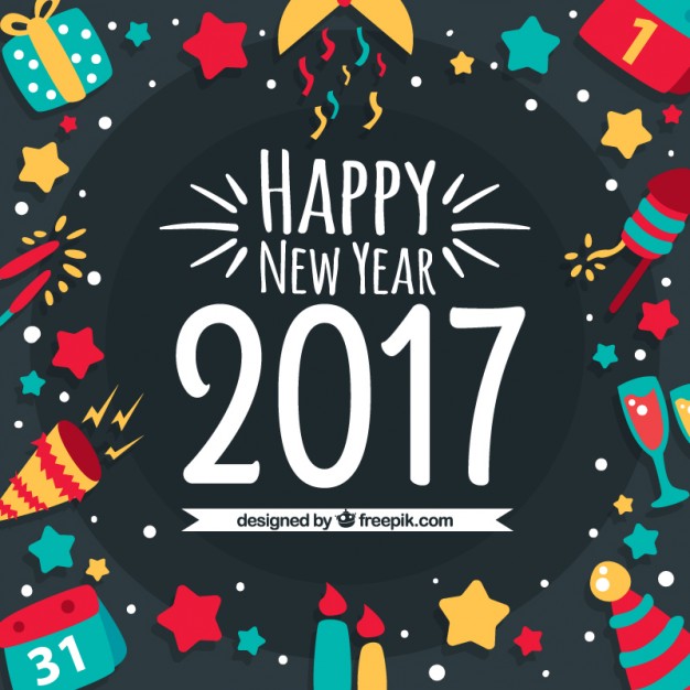 Happy New Year 2017 Illustration