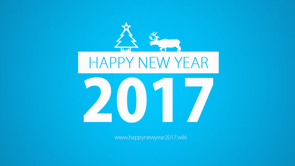 Happy New Year 2017 Reindeer Wallpaper
