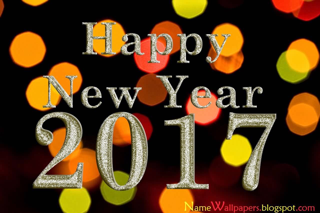 Happy New Year 2017 Silver Text