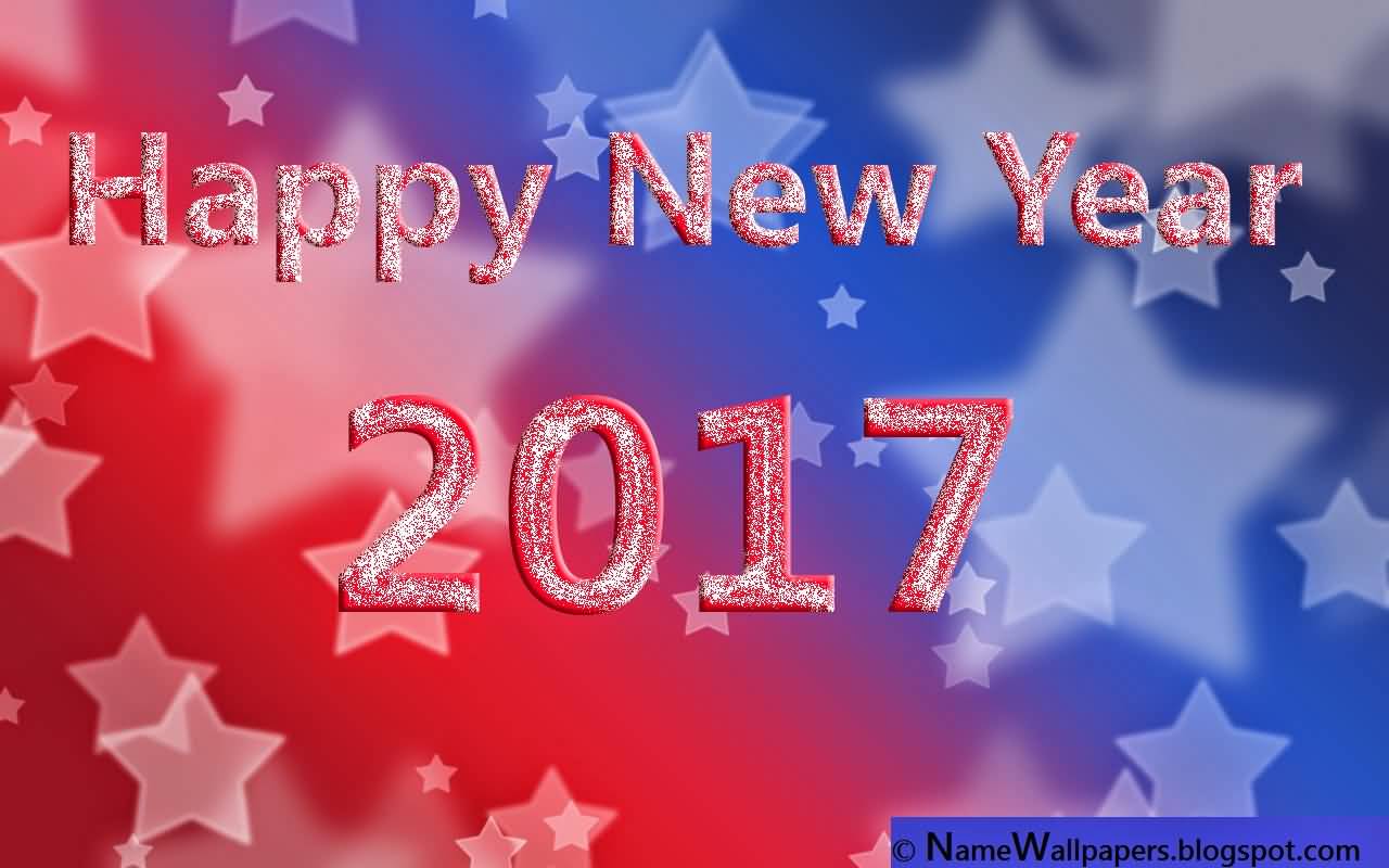 Happy New Year 2017 Sparkle Text