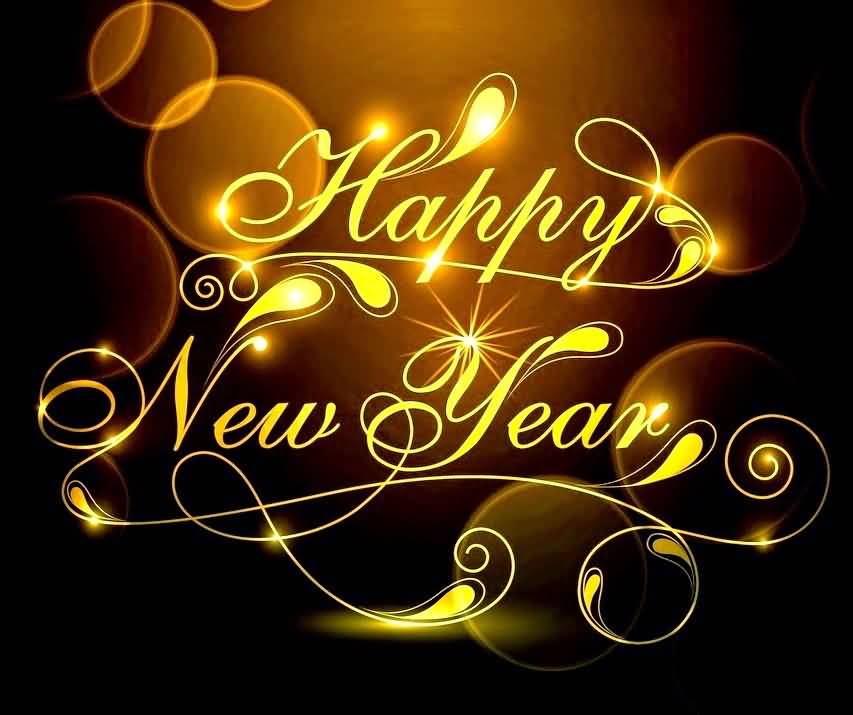 Happy New Year Beautiful Text Wishes Picture