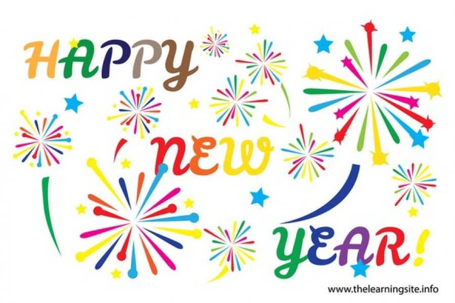 Happy New Year Fireworks Clipart