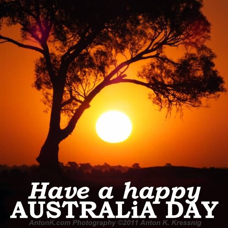 Have A Happy Australia Day Sunset View