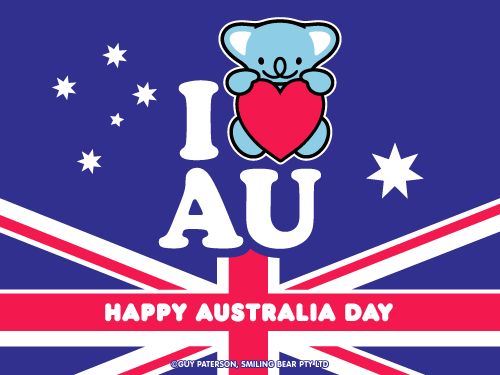 I Love Australia Happy Australia Day Koala Bear Picture