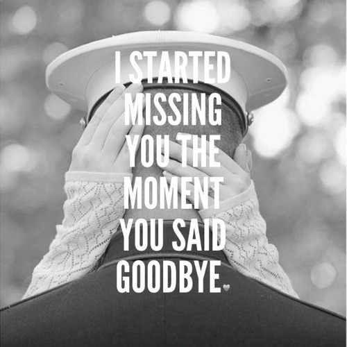 I started missing you the moment you said goodbye