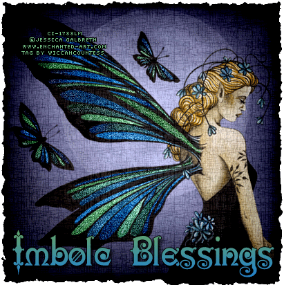 Imbolc Blessings Angel Glitter