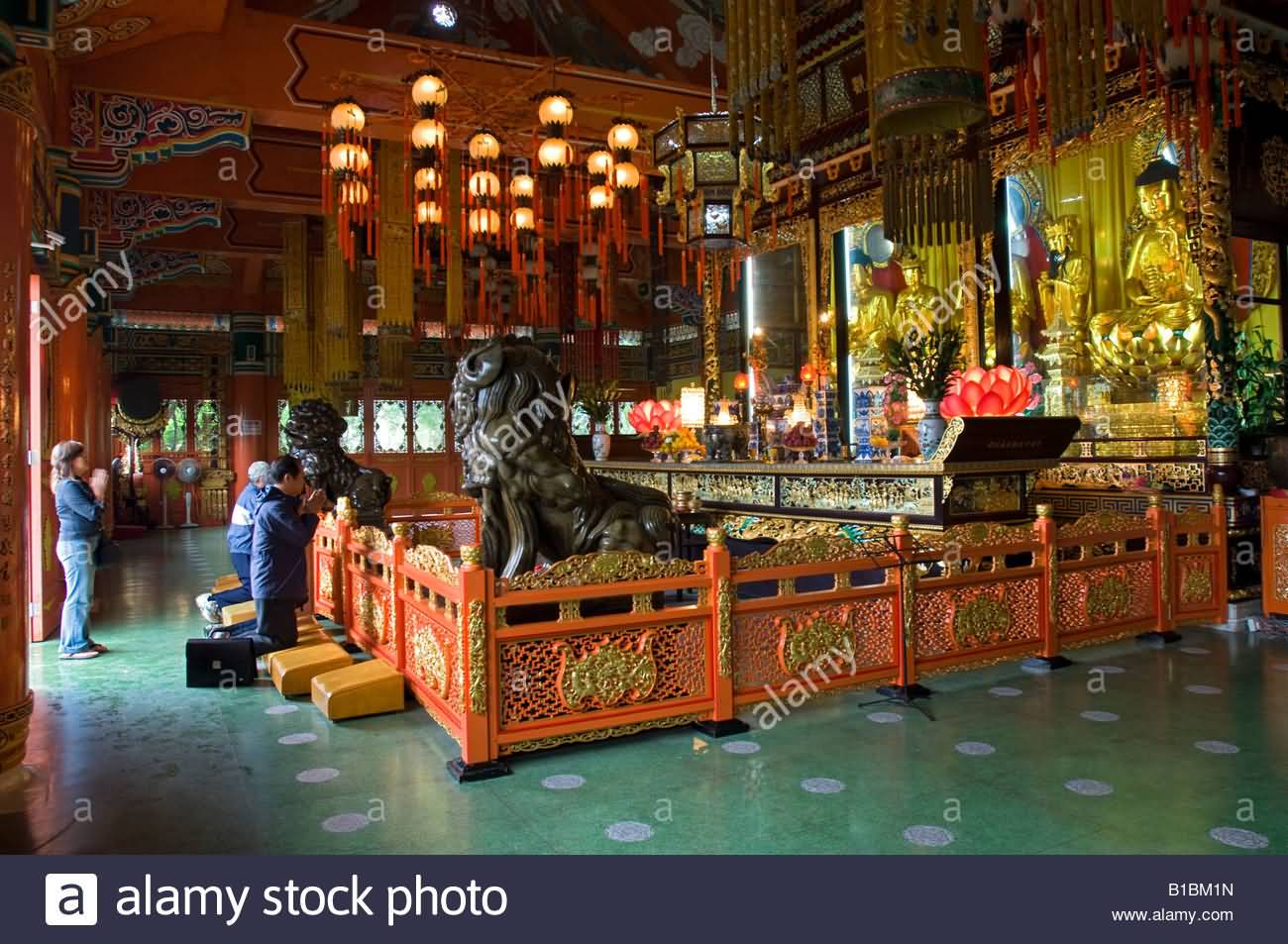Inside The Hall Of The Great Hero At Po Lin Monastery