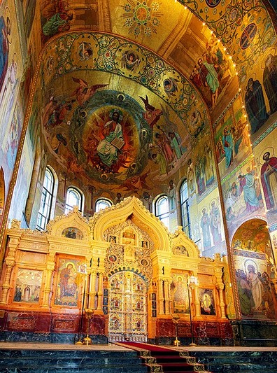 Inside View Of The Church Of The Savior On Blood