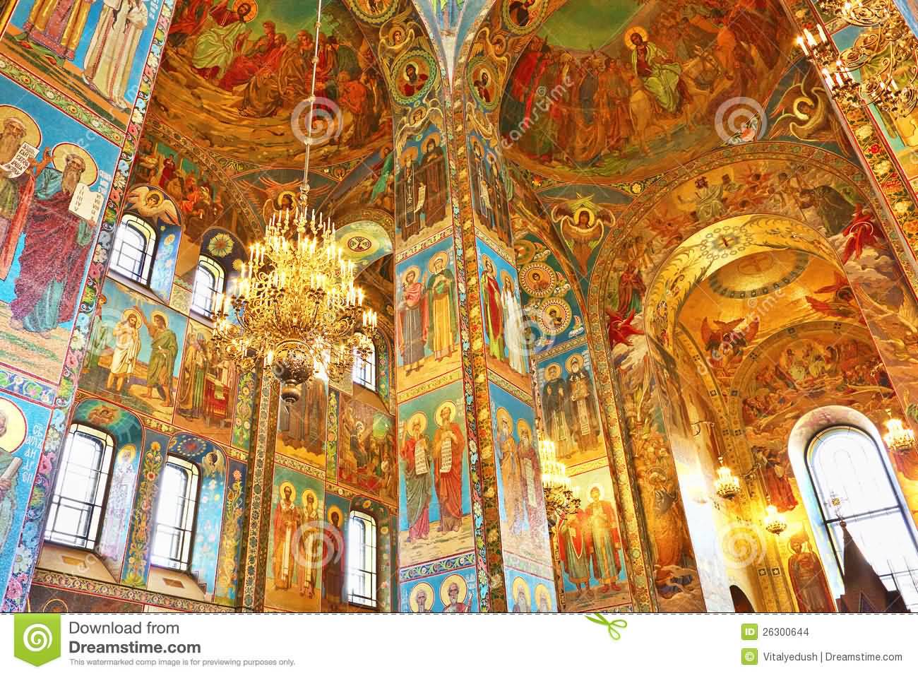 Interior Of The Church Of The Savior On Blood