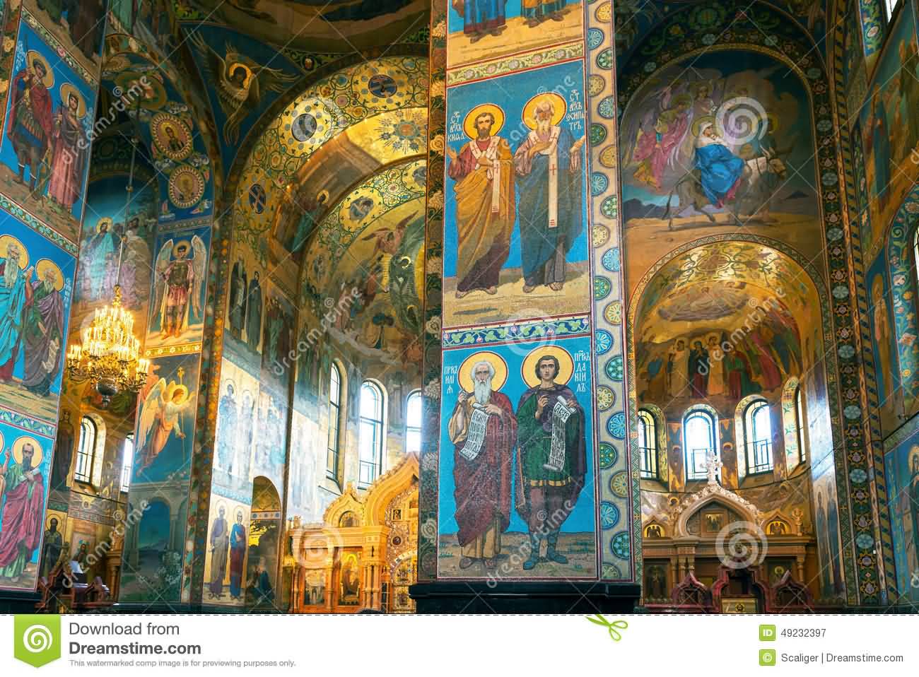 Interior View Of Church Of The Savior On Blood