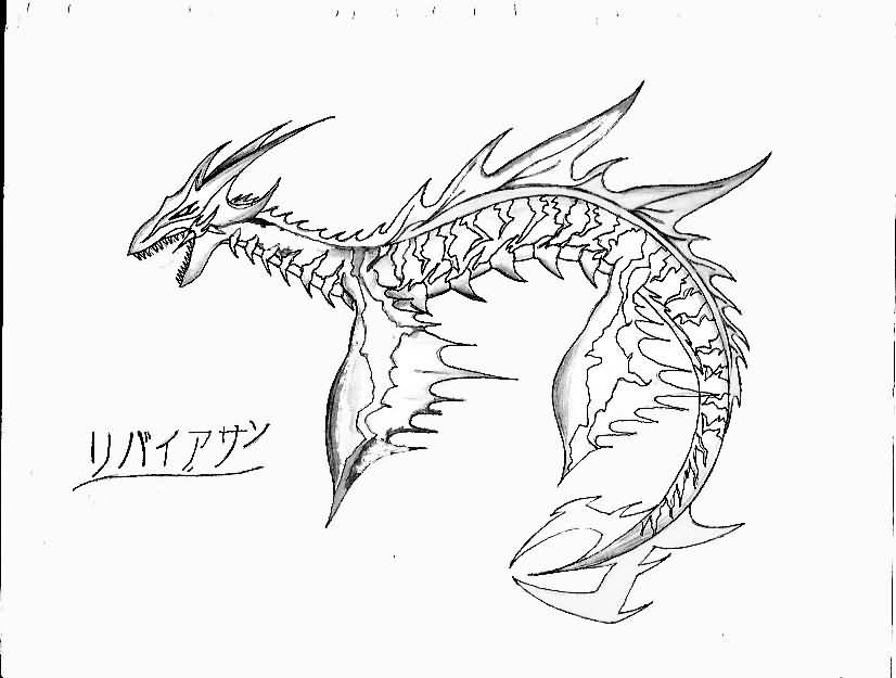 Leviathan The Beast Underneath Tattoo Design