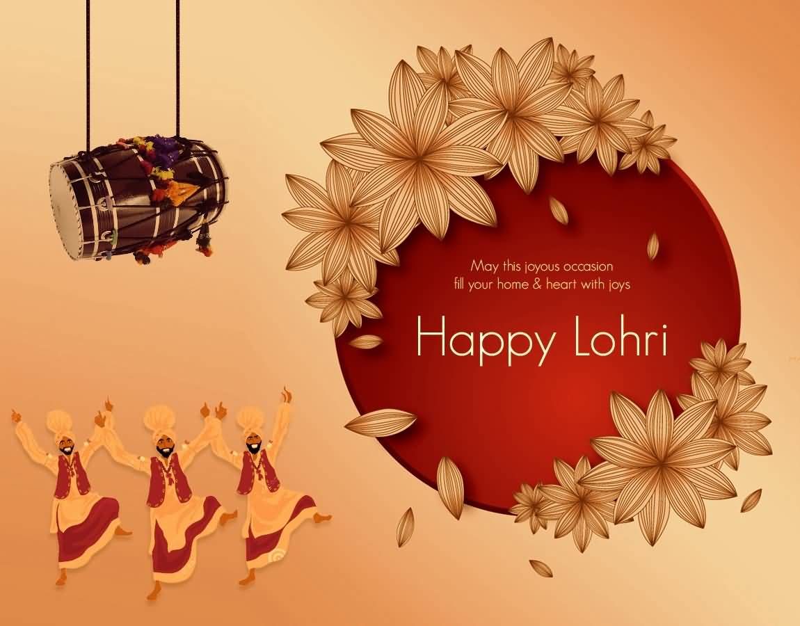 May This Joyous Occasion Fill Your Home & Heart With Joys Happy Lohri Greeting Card