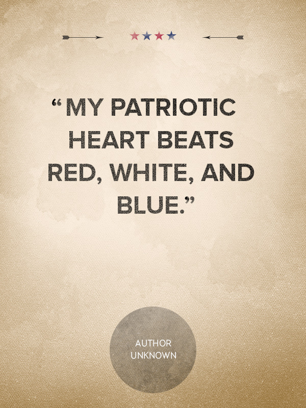 My patriotic heart beats red, white and blue