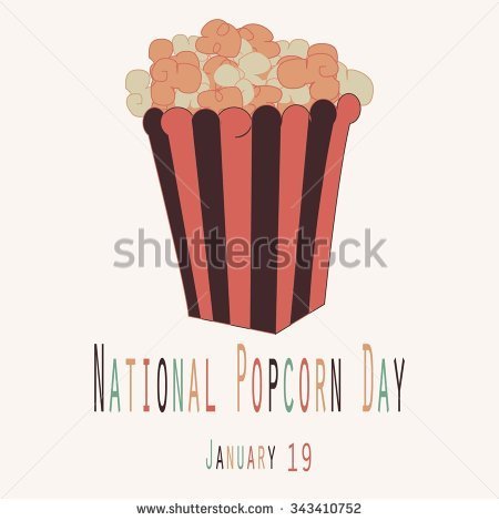 National Popcorn Day January 19 Illustration
