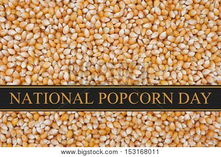 National Popcorn Day Wishes Popcorn Kernels Background