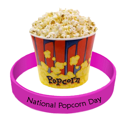 National Popcorn Day Wrist Band